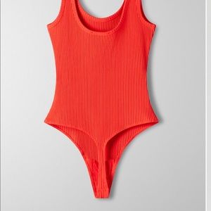 NWT Aritzia Leila Ribbed Scoop Neck Thing Bodysuit
